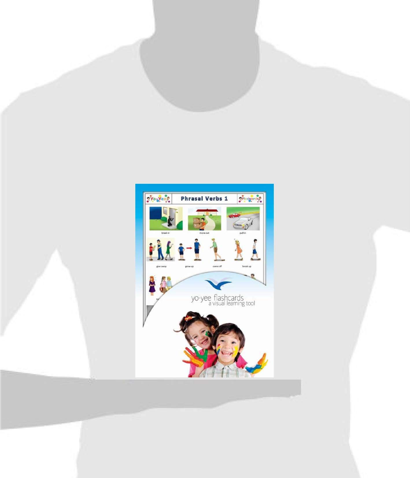 Phrasal Verbs Flash Cards Set 1 - English Vocabulary Learning Cards with Pictures for Kids, Toddlers & Adults - Perfect for ESL, Classroom & Homeschool Education