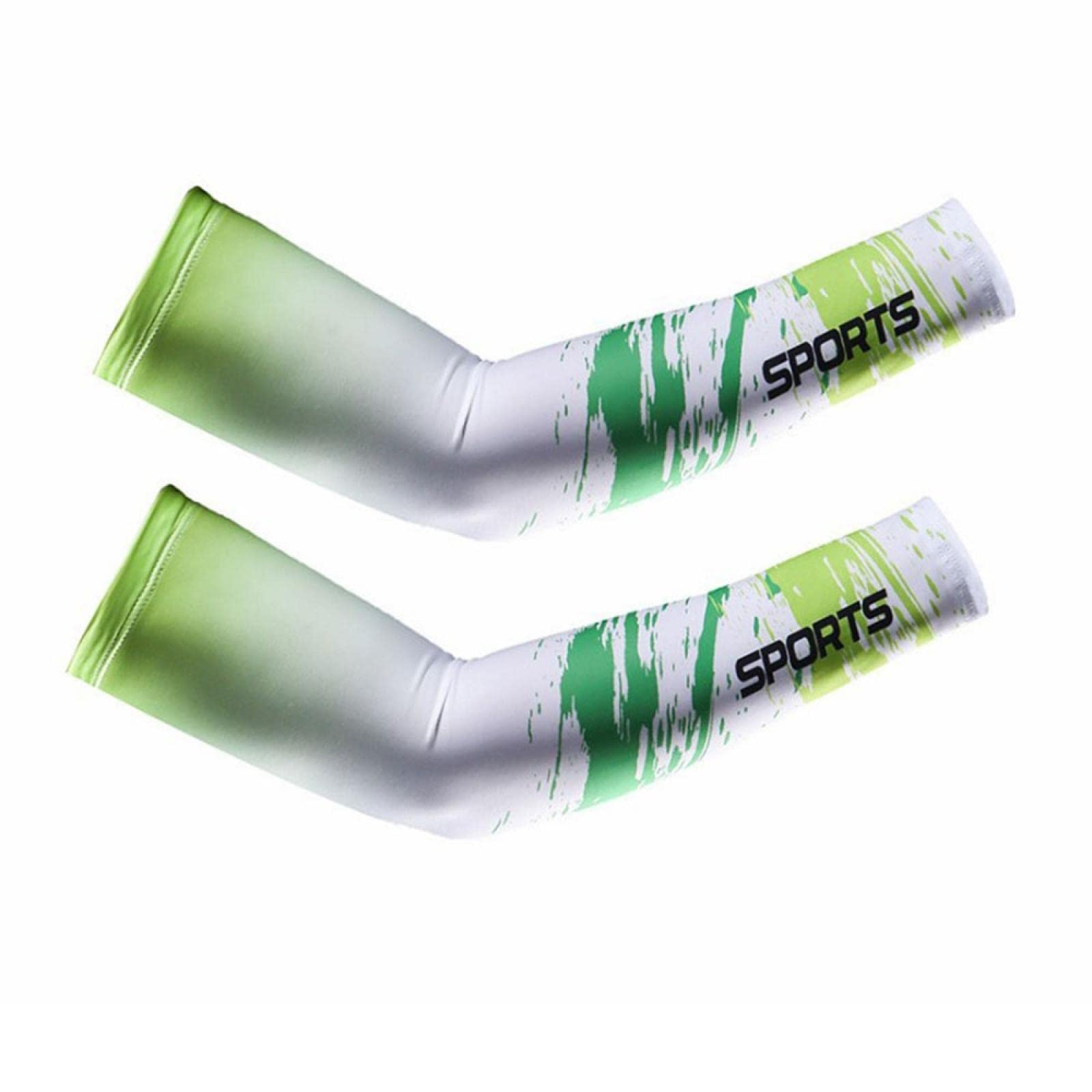 XKUN 3PCS Arm Sleeves for Women & Men - UV Protection Cooling Sports Sleeves for Cycling, Running, Biking - Breathable Arm Warmers & Sun Protective Cuff Covers (Style 2-Green) - Perfect for Outdoor Activities, Workouts, and Sun Protection