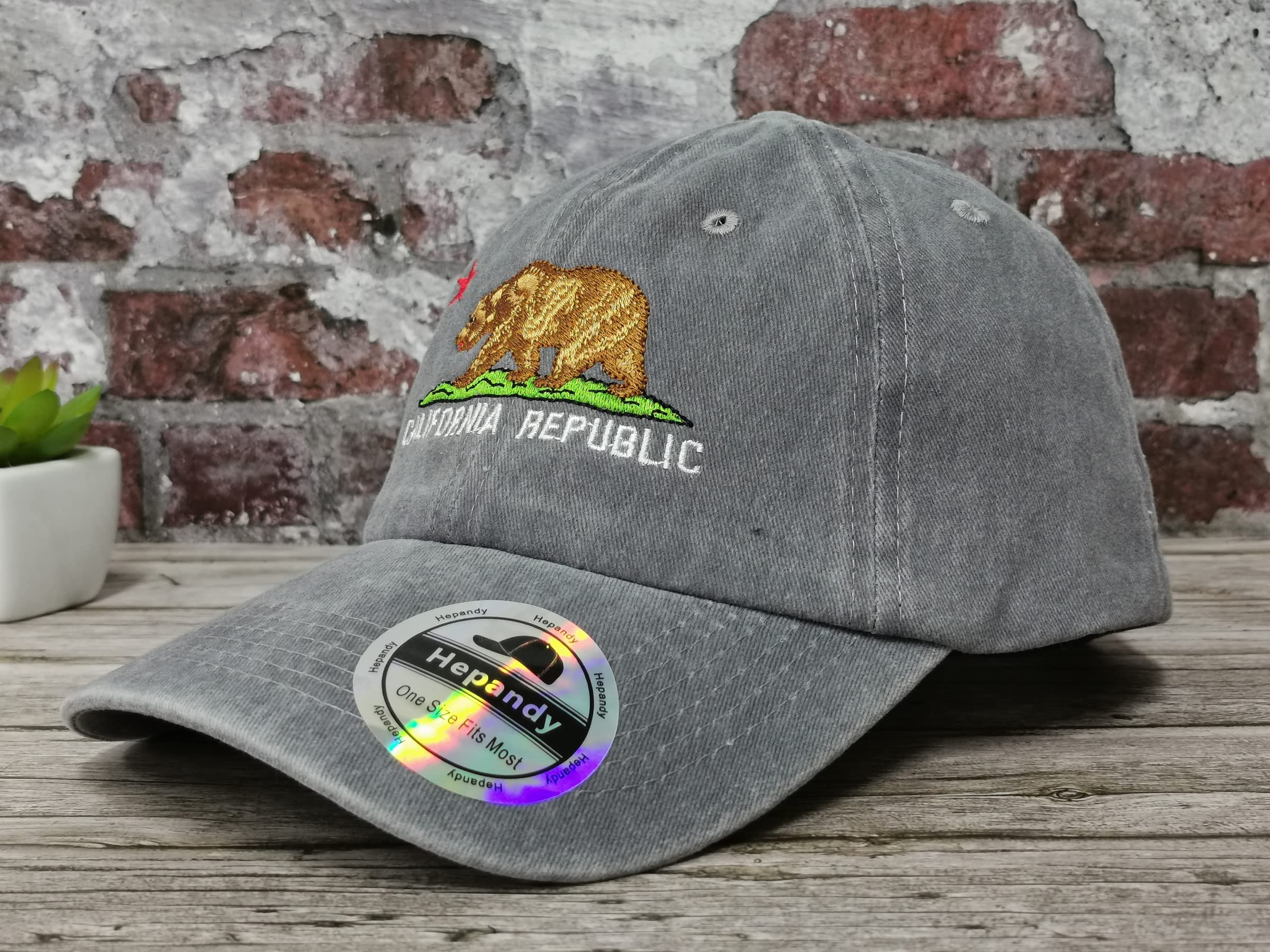 California Bear Embroidered Hats for Outdoor Adventures