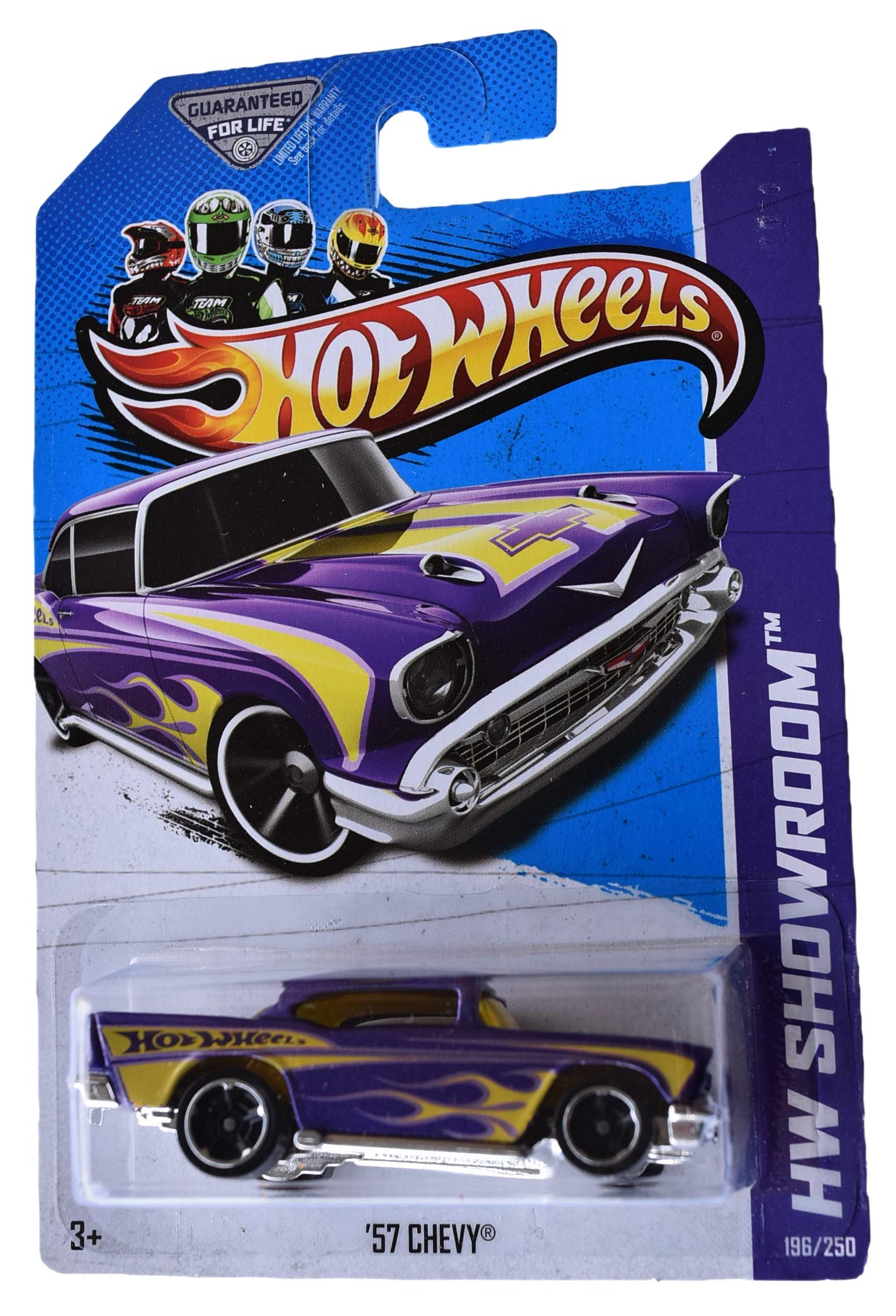 Hot Wheels 196/250 Showroom '57 Chevy Diecast Car - Rare Purple Collectible Model for Display & Gifts