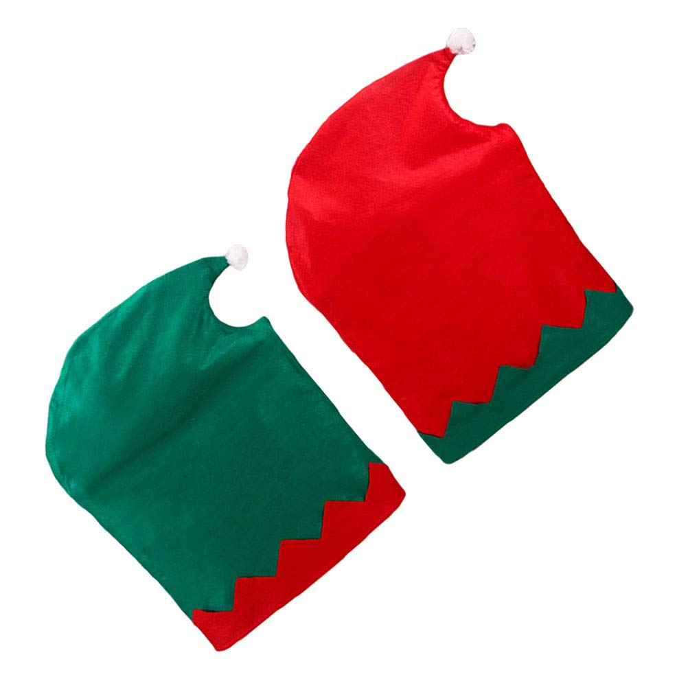 BESPORTBLE 4-Piece Christmas Dining Chair Covers Set - Santa Hat Design, Green Kitchen Chair Slipcovers for Holiday Decor (Perfect for Christmas Parties, Dining Room & Kitchen Decorations)