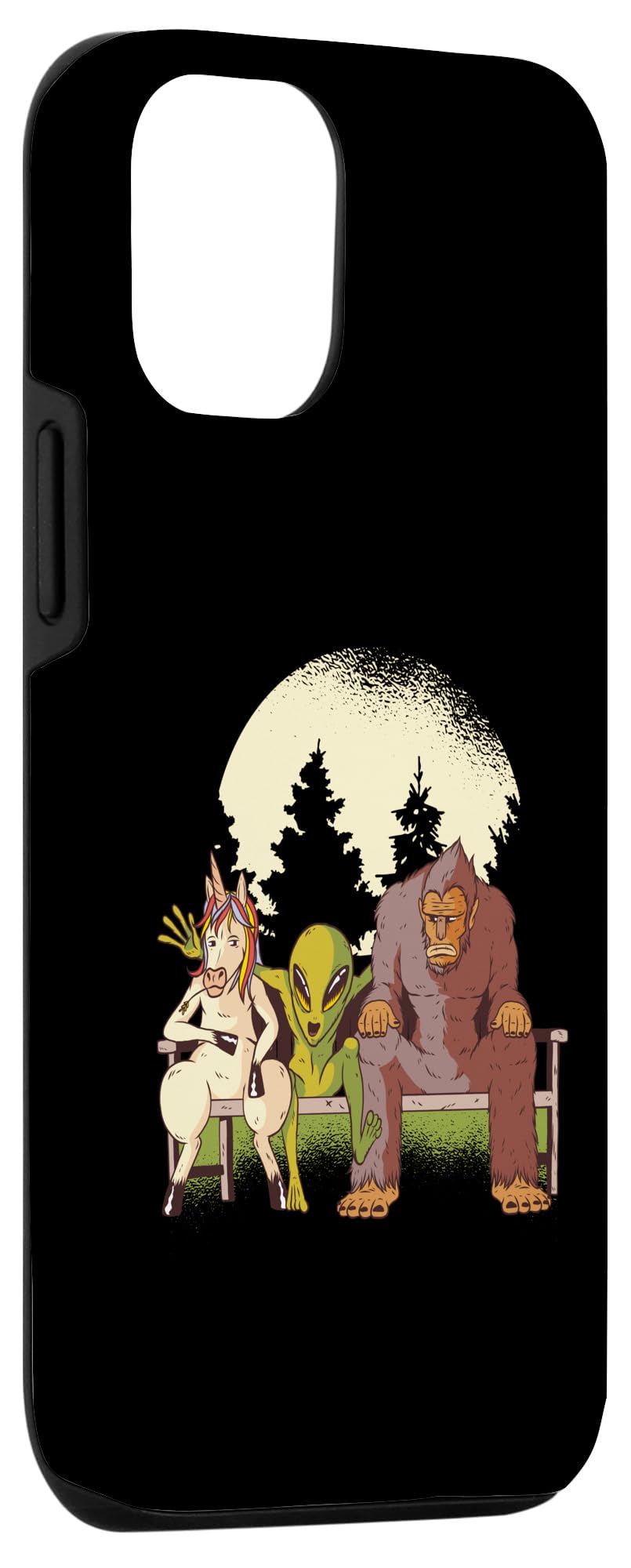 iPhone 12/12 Pro Case - Unicorn Alien Sasquatch Fantasy Creatures Myth UFO ET Design - Perfect Gift for Sci-Fi & Fantasy Lovers - Great for Daily Use, Travel & Cosplay Events