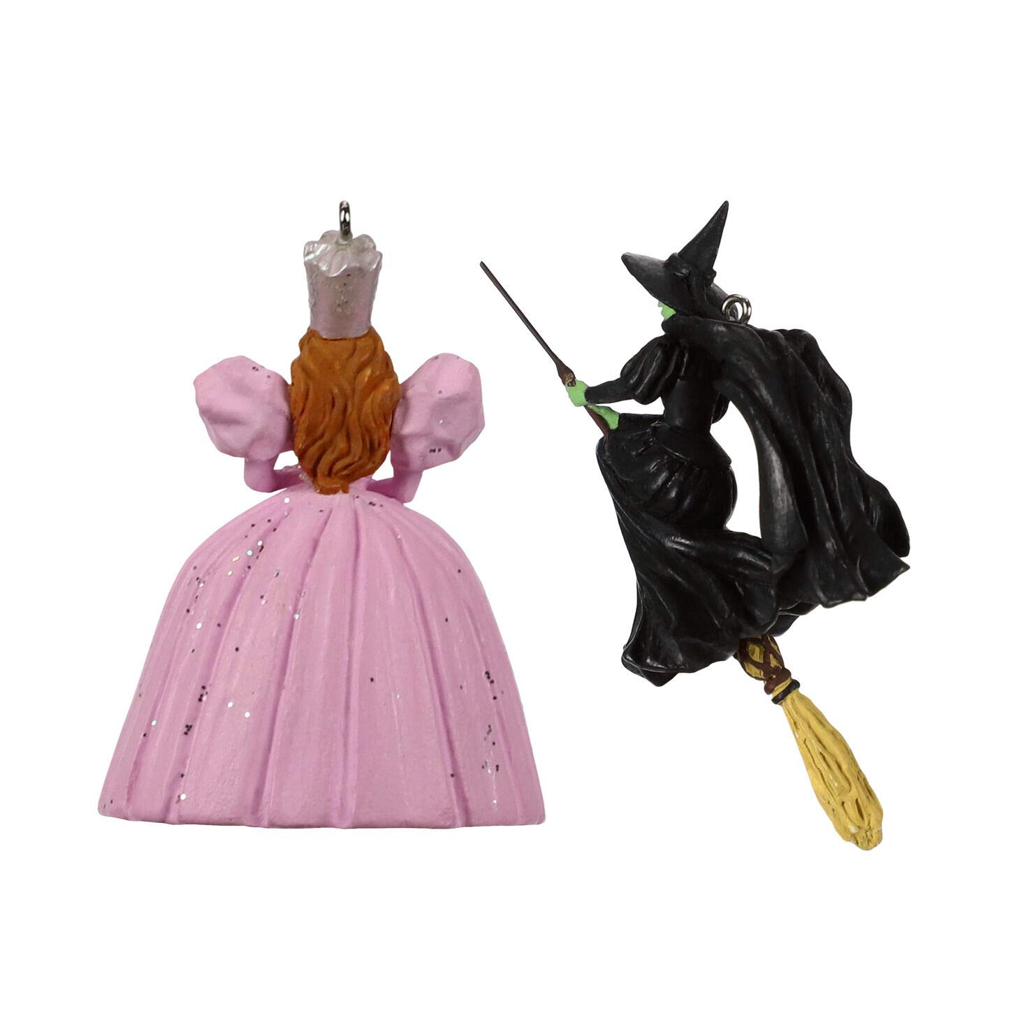 Hallmark Mini The Wizard of Oz Glinda The Good Witch and Wicked Witch of The West Christmas Ornaments Set of 2 - Movie Collectibles for Tree Decor, Gift for Fans, Holiday Home Decor