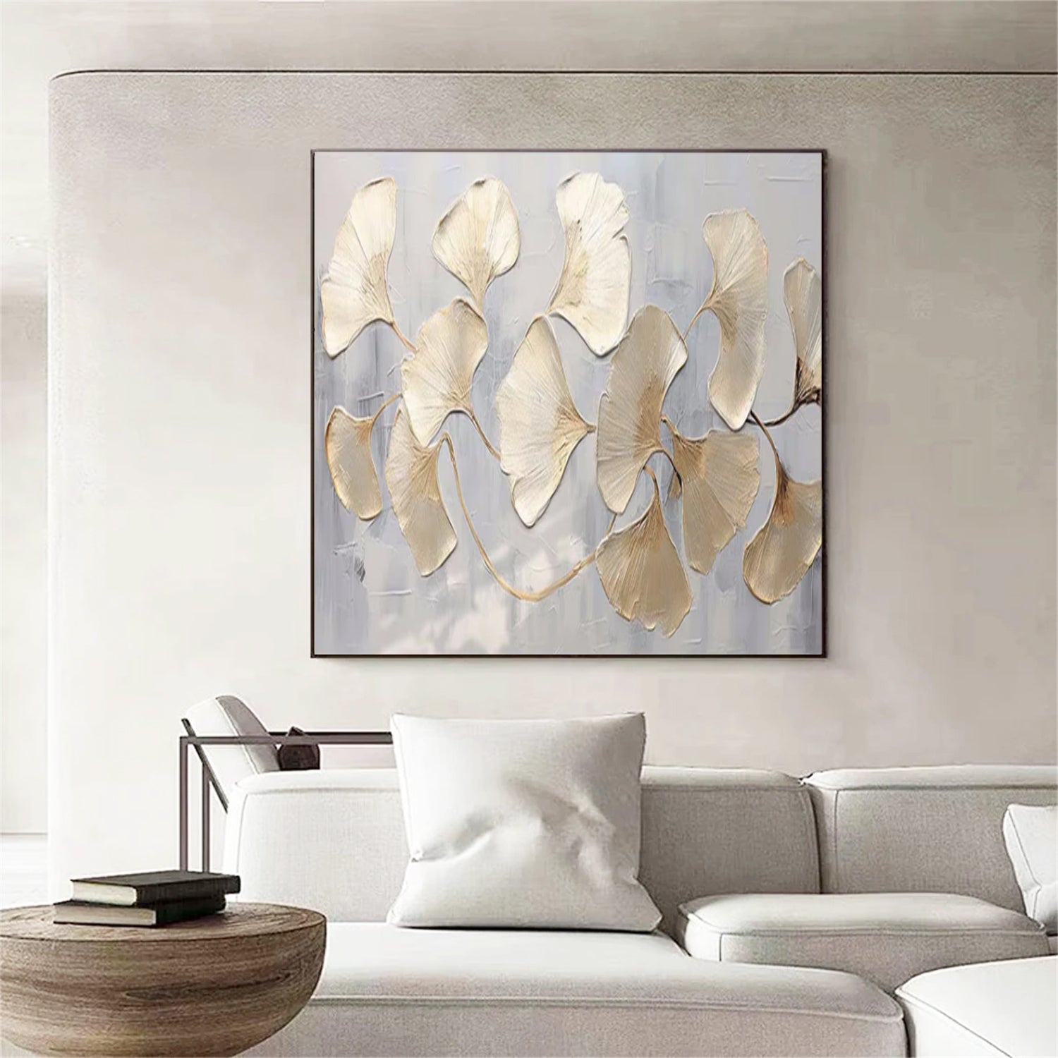 Custom Size Square Flower and Tree Painting #FT035 - Perfect for Home Decor, Office Wall Art, and Unique Gift Ideas