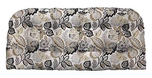 Dailey Pewter Grey Tan Floral Scroll