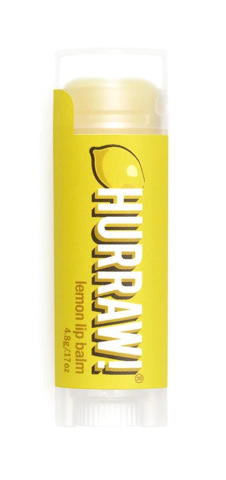 Hurraw Organic Lemon Lip Balm - Natural Moisturizing & Soothing for Dry Lips - Perfect for Daily Use, Outdoor Activities & Travel