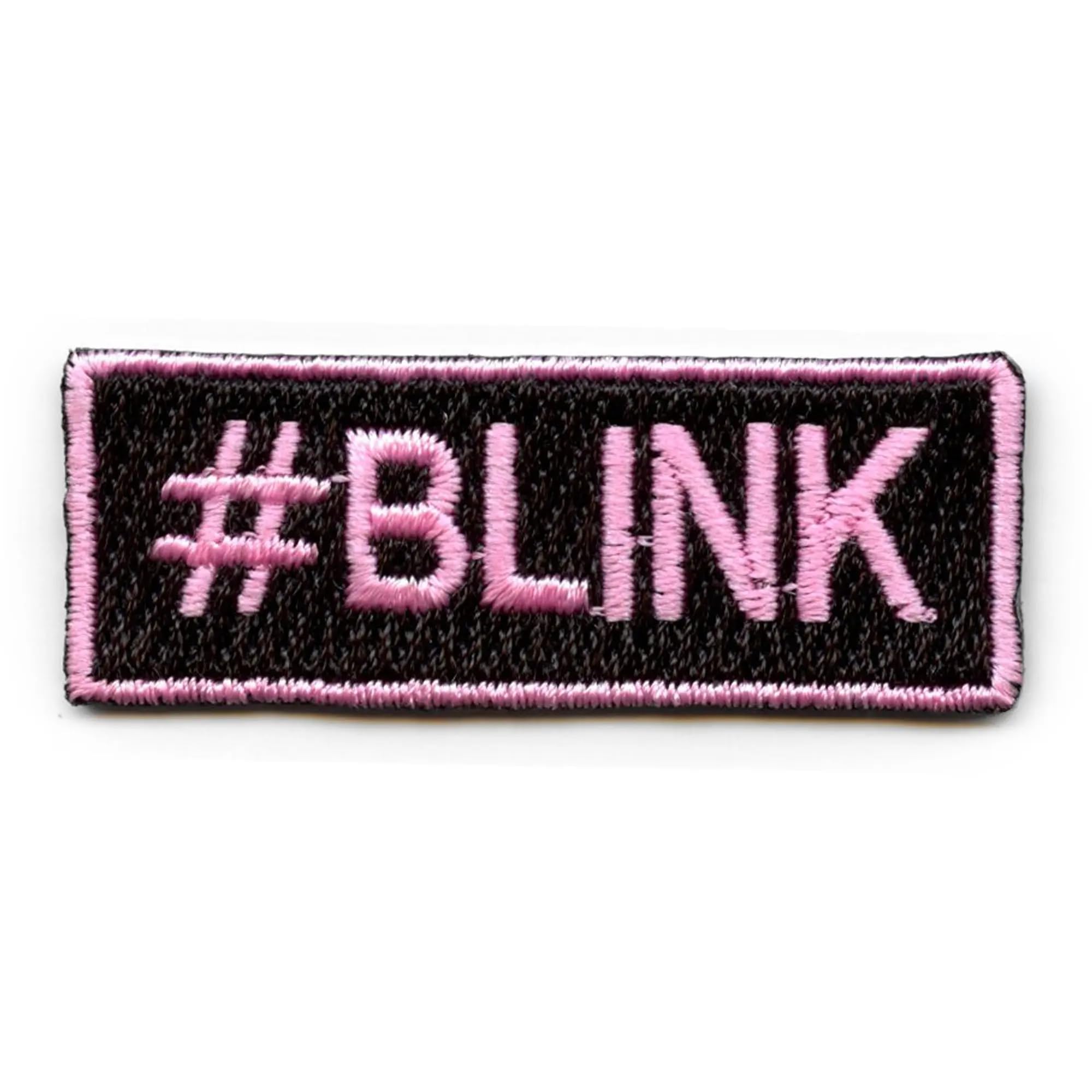 Blink Patch Kpop Fan Hashtag Embroidered Iron On Badge - Perfect for Bags, Jackets & DIY Crafts | Blackpink Merchandise for Kpop Fans