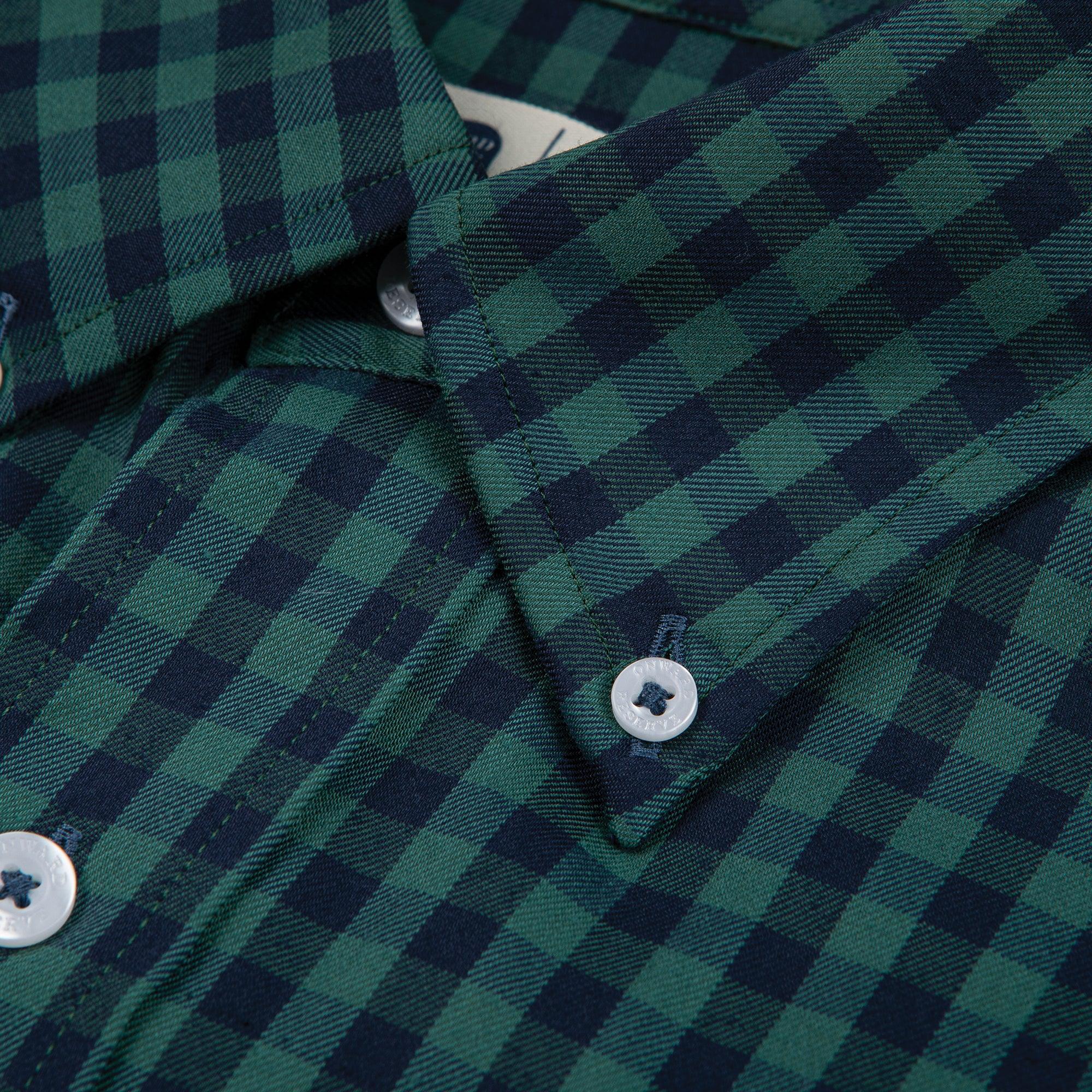 Union Classic Fit Performance Twill Button Down Shirt for Men - Sea Pine Green | Comfortable Business Casual & Outdoor Wear