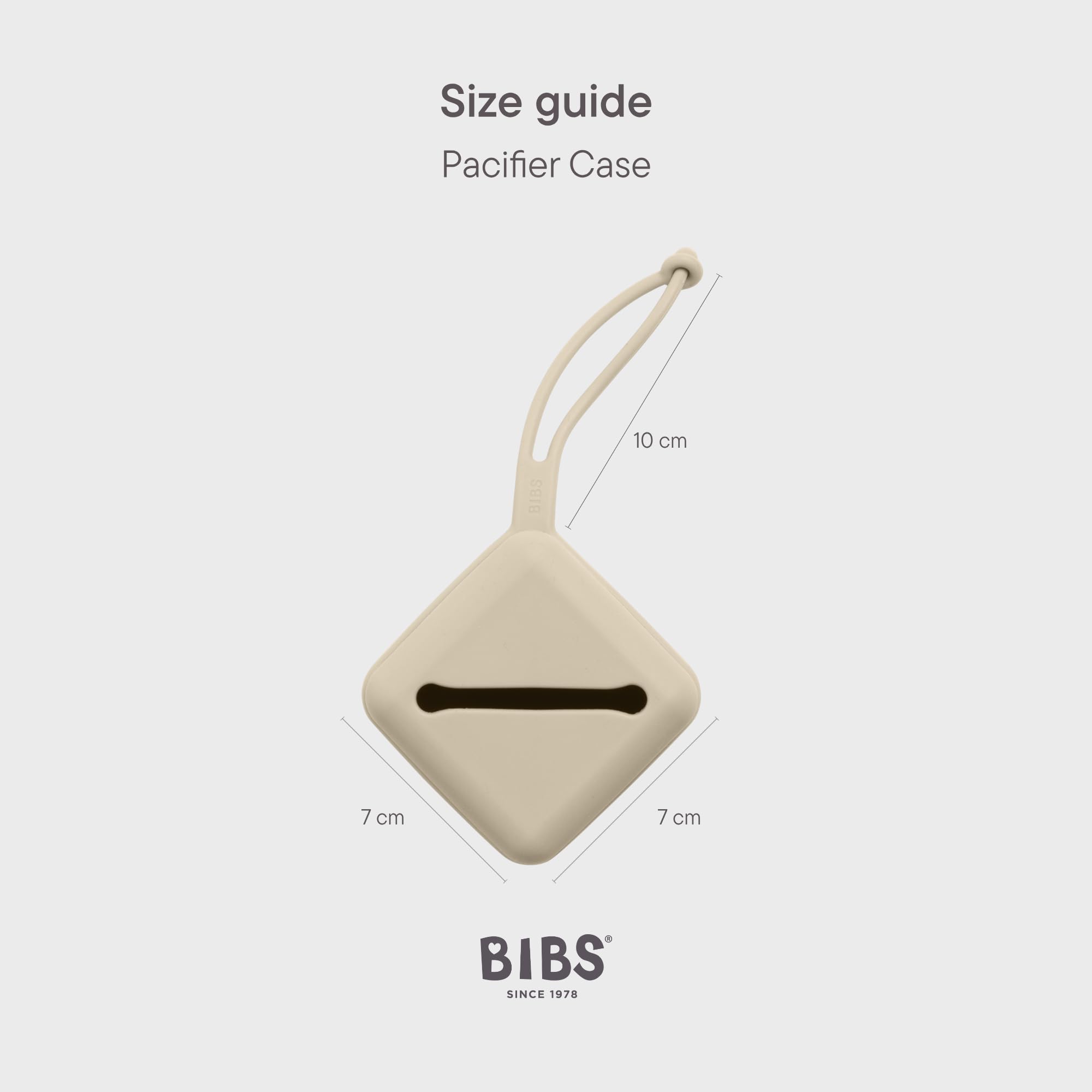 BIBS Pacifier Case with Loop - Holds 3 Pacifiers, 100% BPA-Free, Made in Denmark (Vanilla) - Perfect for Baby Travel, Daycare & On-the-Go Parents