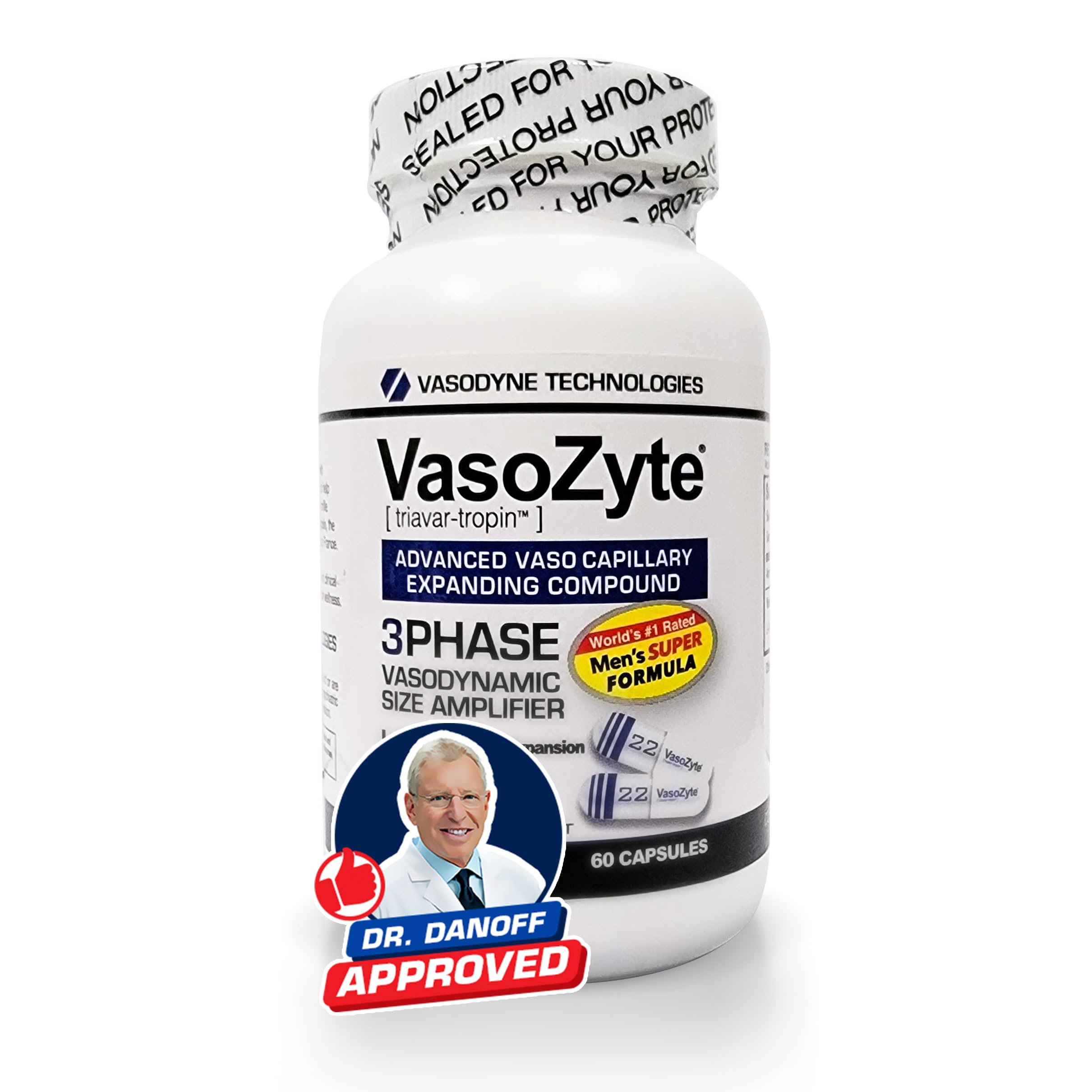 VasoZyte Nitric Oxide Supplement - 3 Bottles (3 Month Supply) with Oligopin & Pure Extraction for Healthy Blood Flow & Well-Being - Supports Cardiovascular Health, Exercise Performance & Daily Energy Boost