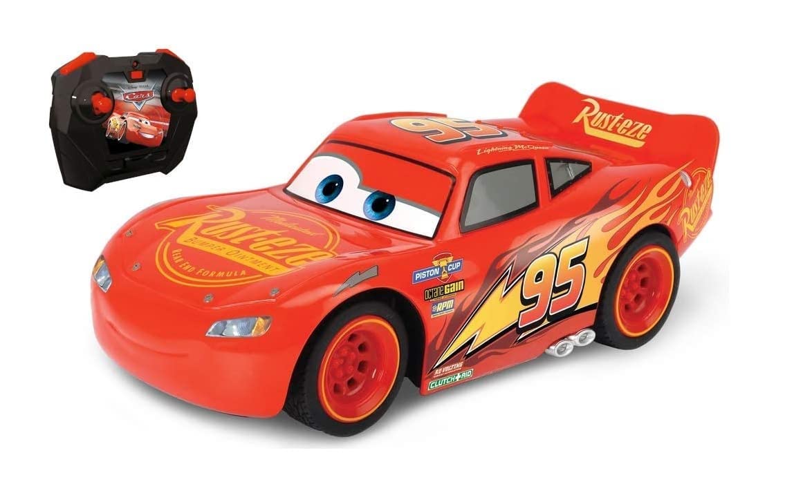 Smoby Toys Majorette Pixar Cars 3 Remote Control Lightning McQueen Car - 17cm with Turbo Function - 203081005 - Perfect for Kids' Playtime & Disney Pixar Cars Collection