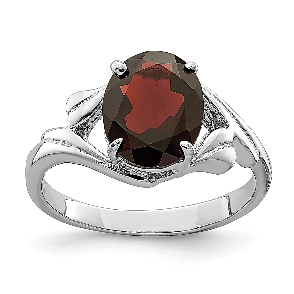925 Sterling Silver Red Garnet Band Ring for Women | Genuine Gemstone Fine Jewelry | Elegant Gift for Her | Perfect for Anniversaries, Birthdays & Special Occasions