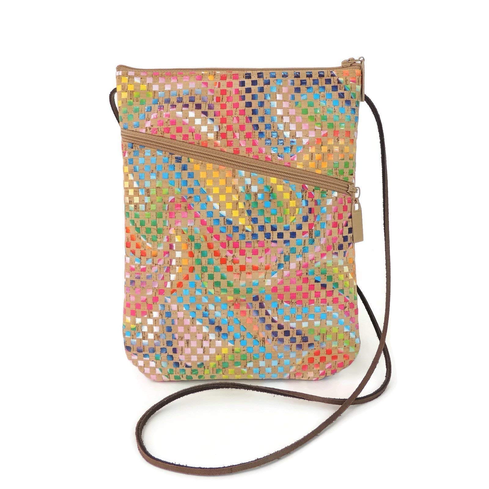 Stylish Mosaic Cork Crossbody Purse by Spicer Bags - Eco-Friendly Social Bag for Women | Perfect for Parties, Travel & Everyday Use