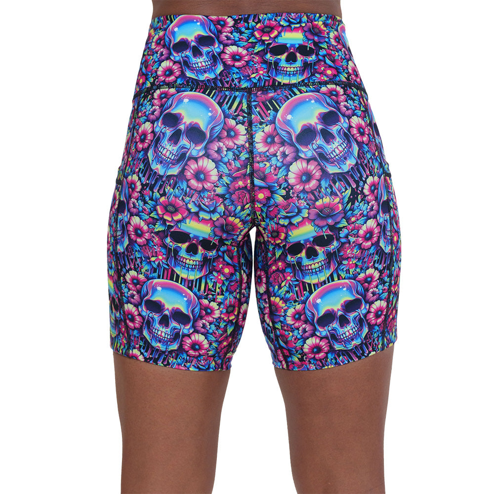 Acid Skull Print Shorts for Men & Women - Trendy Streetwear & Summer Fashion | Perfect for Casual Outfits, Beachwear, and Gym