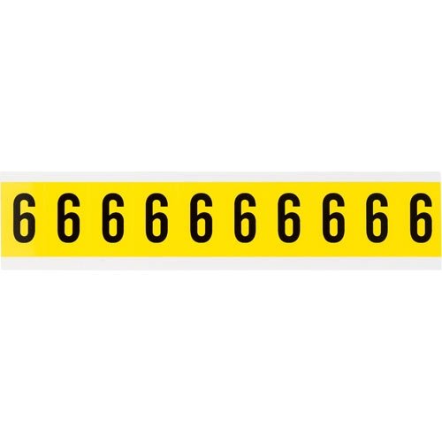 Brady 3430-6 34 Series Indoor Number and Letter Cards - Pack of 50 for Office, Classroom, Retail & Home Organization