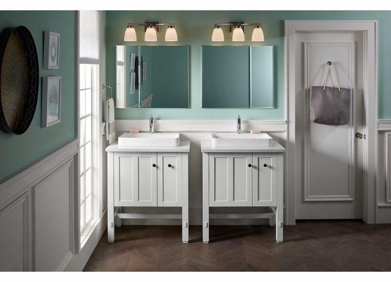 30 x 26 Inch Aluminum Medicine Cabinet with Mirror - Kohler CB CLC3026FS for Bathroom, Vanity & Home Decor