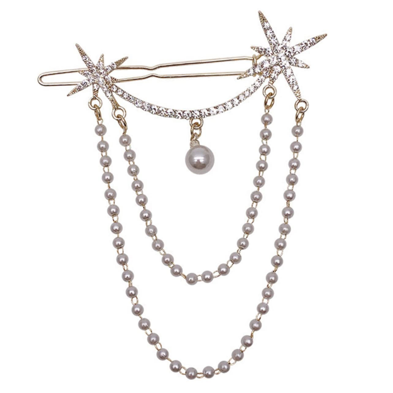 Sparkling Rhinestone Hair Clips for Women - Elegant Chain Hair Accessories, Decorative Hair Chopsticks & Charm Clips for Girls | Perfect for Weddings, Parties & Everyday Glamour