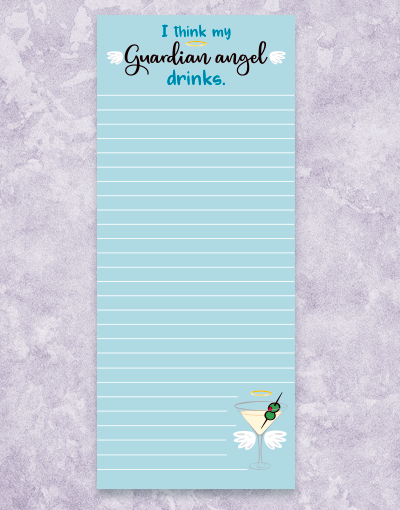 Guardian Angel Shopping List Pads - 50 Sheets Per Pad, Cute Notepad for Grocery Lists & Errands - Perfect for Kitchen, Office & Home Organization (Heavenly Design)