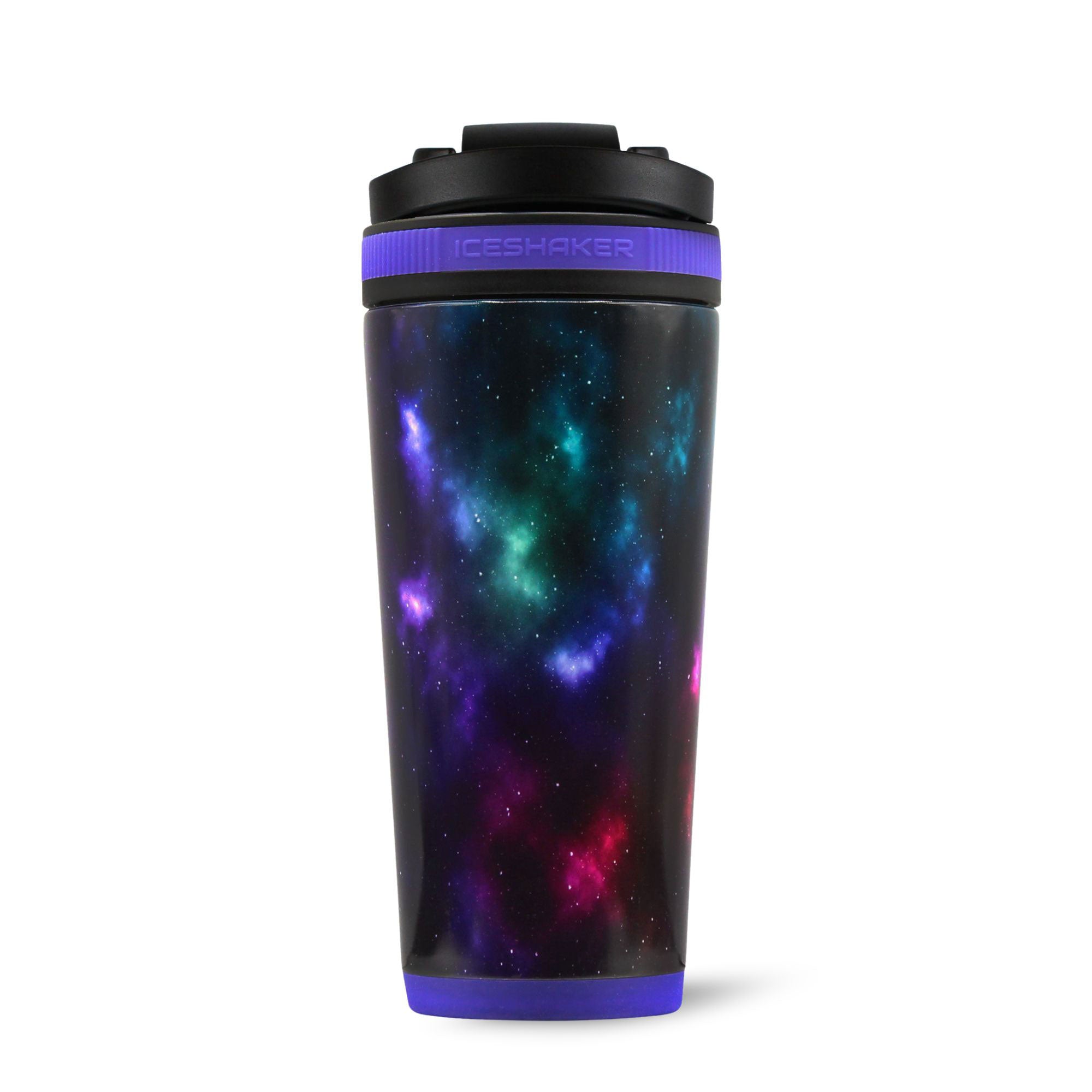 26oz Insulated Stainless Steel Ice Shaker Bottle - Galaxy Design for Protein Shakes & Workout Hydration | Gym, Fitness & Sports Water Bottle