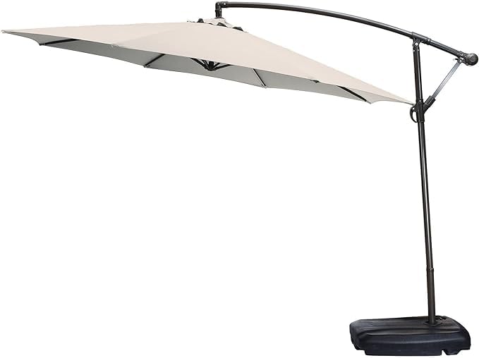 Flueyer 10Ft 8 Ribs Replacement Canopy for Offset Cantilever Patio Umbrella - Double Layer Durable Outdoor Market Umbrella Cover (Canopy Only) - Perfect for Poolside, Backyard, Garden, and Patio Shade