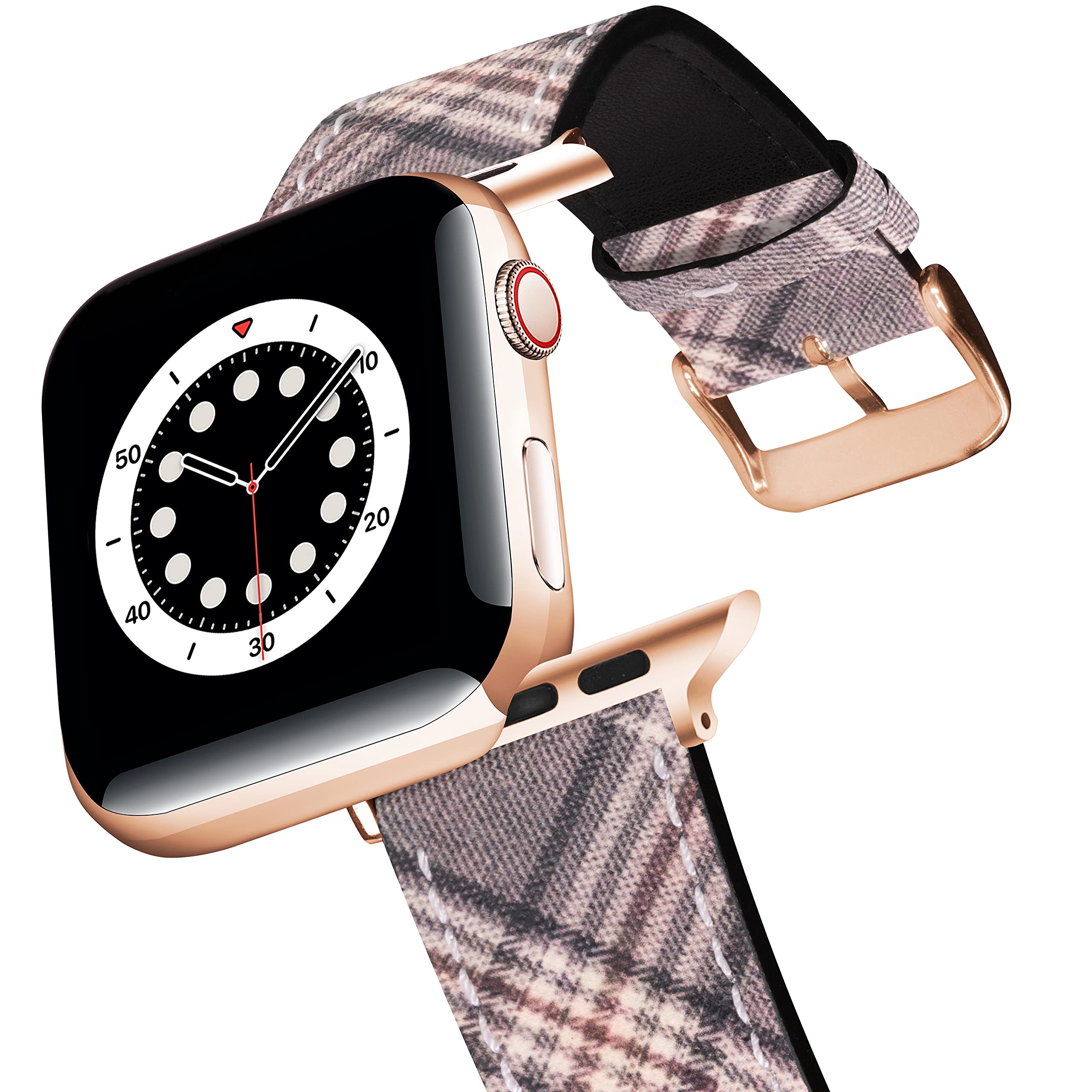 **Caunedy Genuine Leather Watch Bands for Apple Watch 38mm 40mm - Vintage Replacement Strap Compatible with iWatch Series 7/SE/6/5/4/3/2/1 - Stylish & Durable for Men & Women - Perfect for Work, Travel & Everyday Wear**