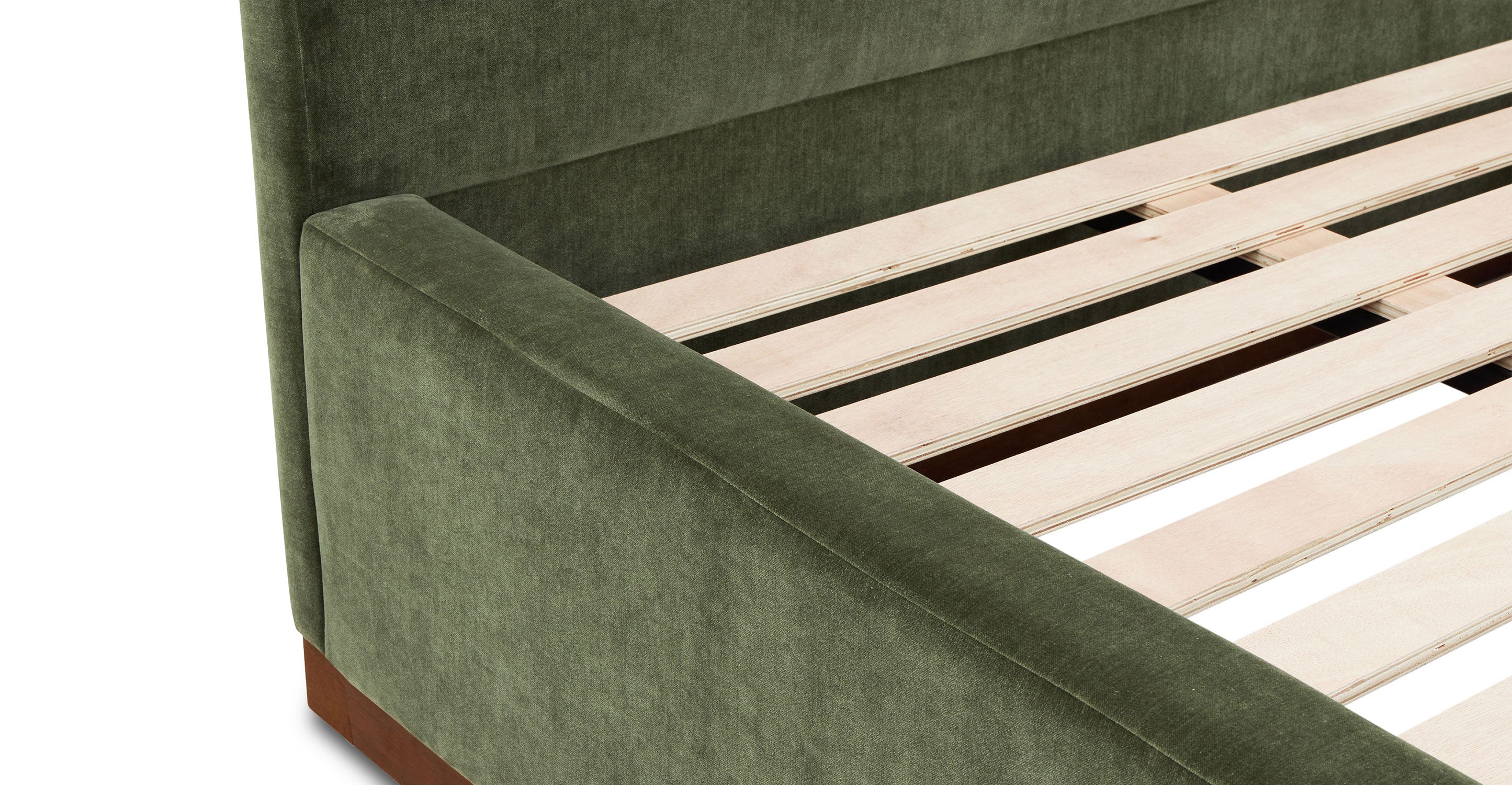 Elegant Mantua Bed Frame - Queen Size Upholstered Platform Bed with Wooden Slats - Perfect for Modern Bedrooms & Guest Rooms
