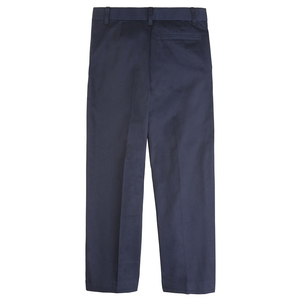 French Toast Boys' Adjustable Waist Flat Front Pants - School Uniform Pants for Kids (Black, Khaki, Navy) | Comfortable Dress Pants for School, Church & Special Occasions