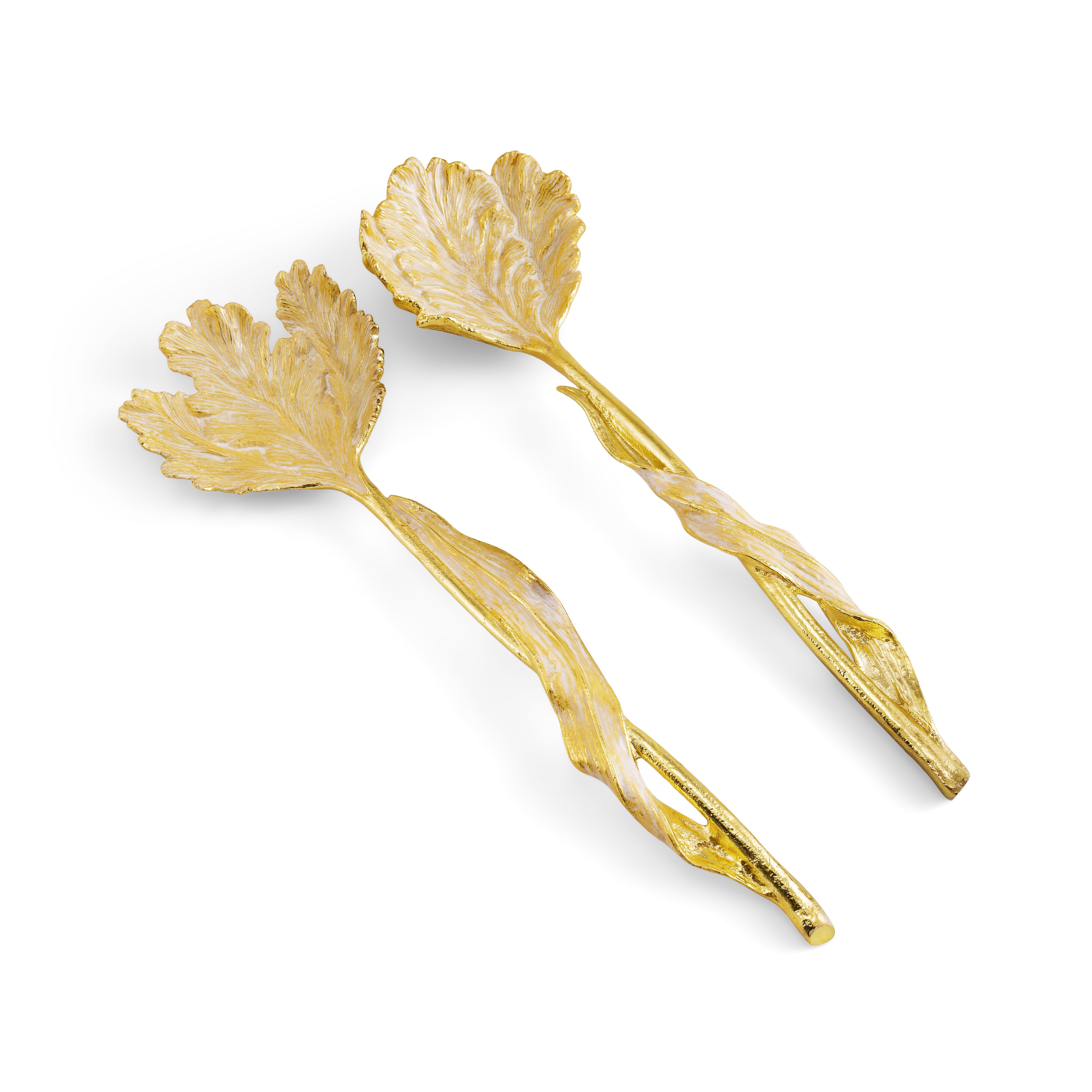Premium Tulip-Shaped Serving Set - Elegant 5-Piece Stainless Steel Utensils for Dining & Entertaining - Perfect for Parties, Weddings & Home Decor