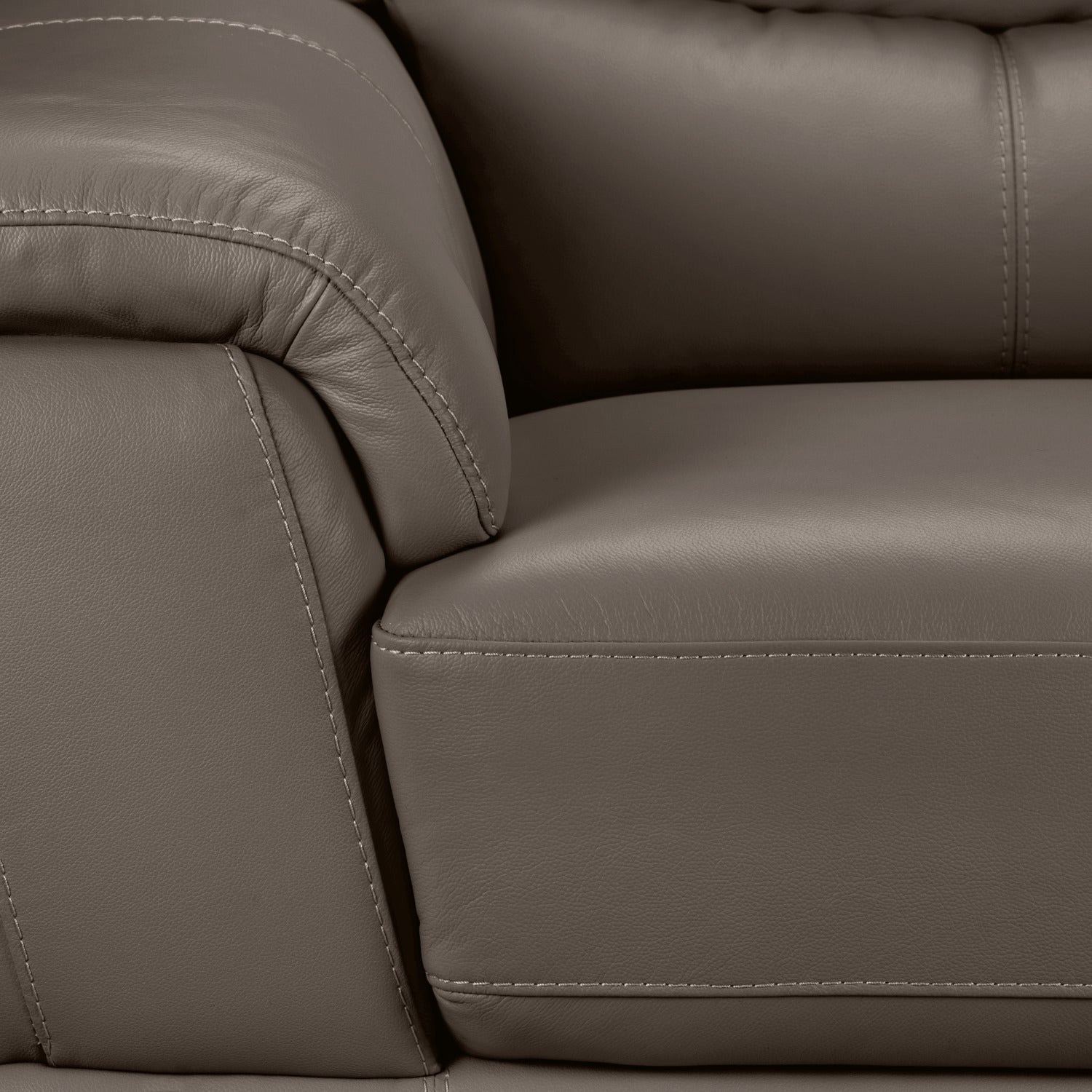 Braylon Genuine Leather Loveseat Sofa - African Grey Color - Modern Small Couch for Living Room, Apartment & Office - Comfortable 2-Seater with Premium Leather Upholstery