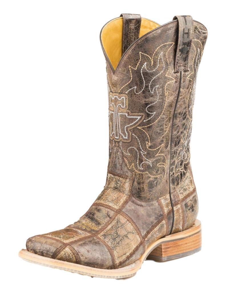 Tin Haul Men's Money Maker Western Boots - Genuine Leather Cowboy Boots with Broad Square Toe | Perfect for Rodeo, Country Dancing & Western Fashion