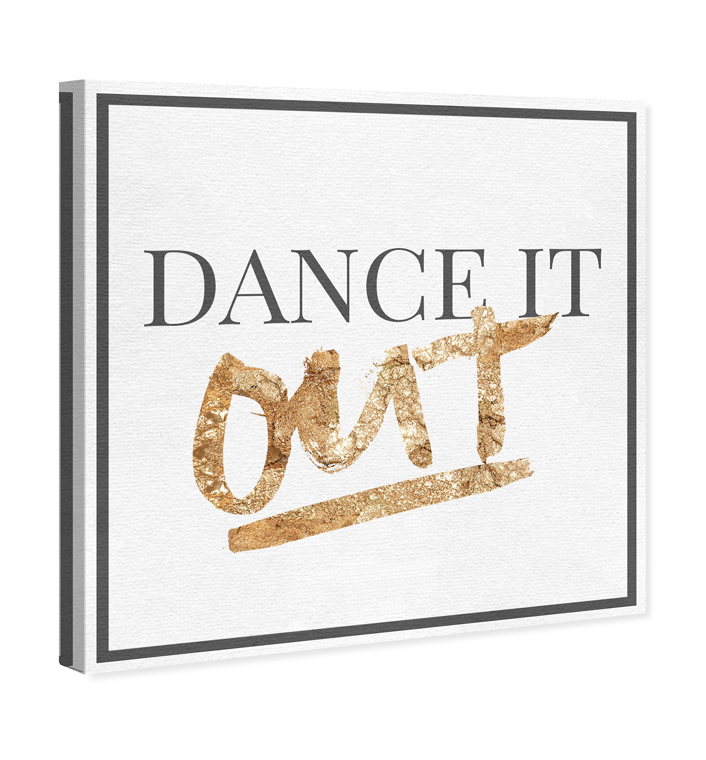 Oliver Gal Artist Co. Gold & Black Typography Wall Art Canvas Print - 30