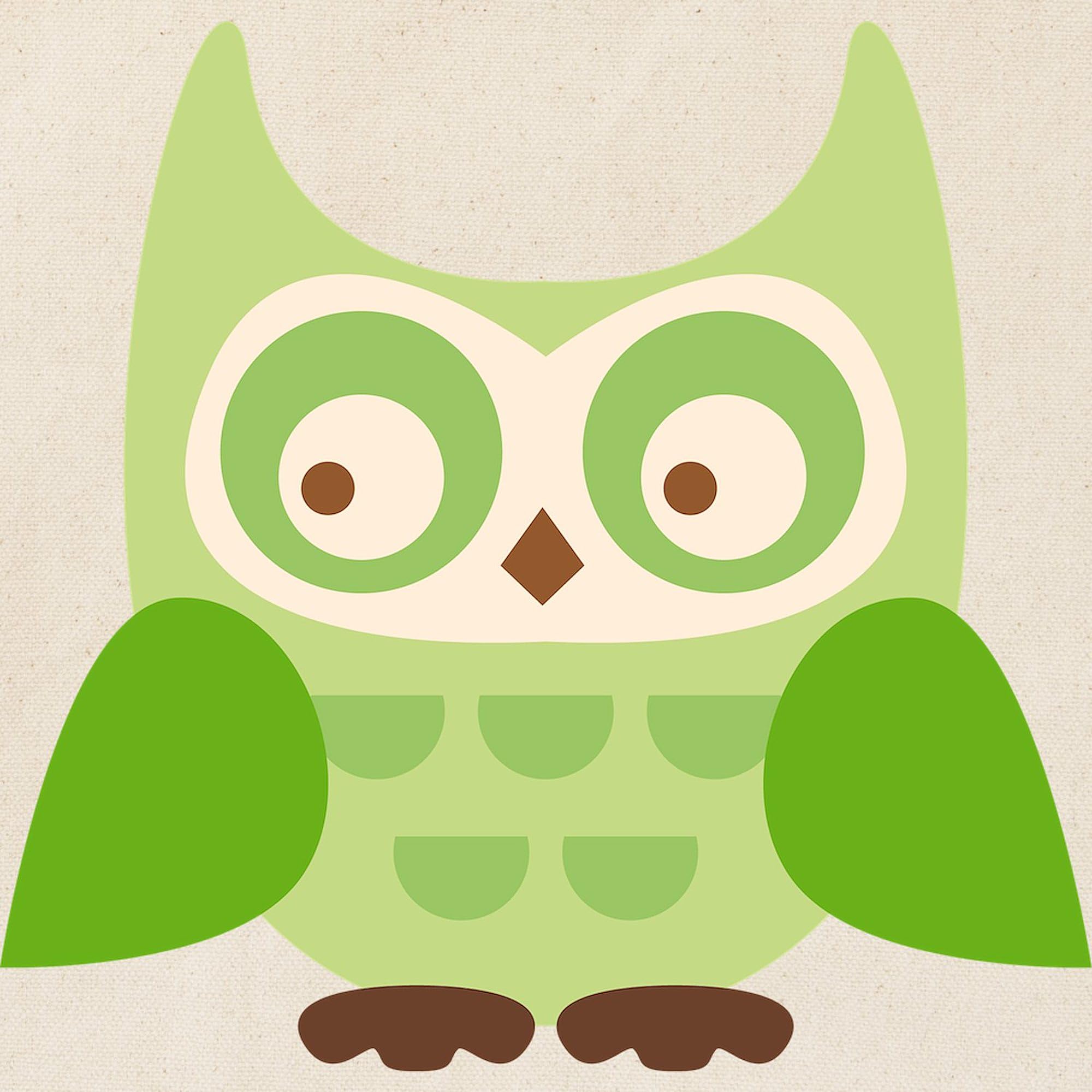 Eco-Friendly Green Owl Canvas Tote Bag - Reusable Natural Shopping Bag for Groceries, Beach & Daily Use | CafePress