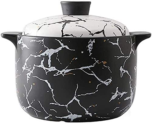 Authentic NC Clay Pot for Cooking - 4.75 Quart Round Ceramic Soup Pot with Lid | Traditional Earthen Cookware for Stews, Soups & Slow Cooking | Perfect for Stovetop, Oven & Table Serving