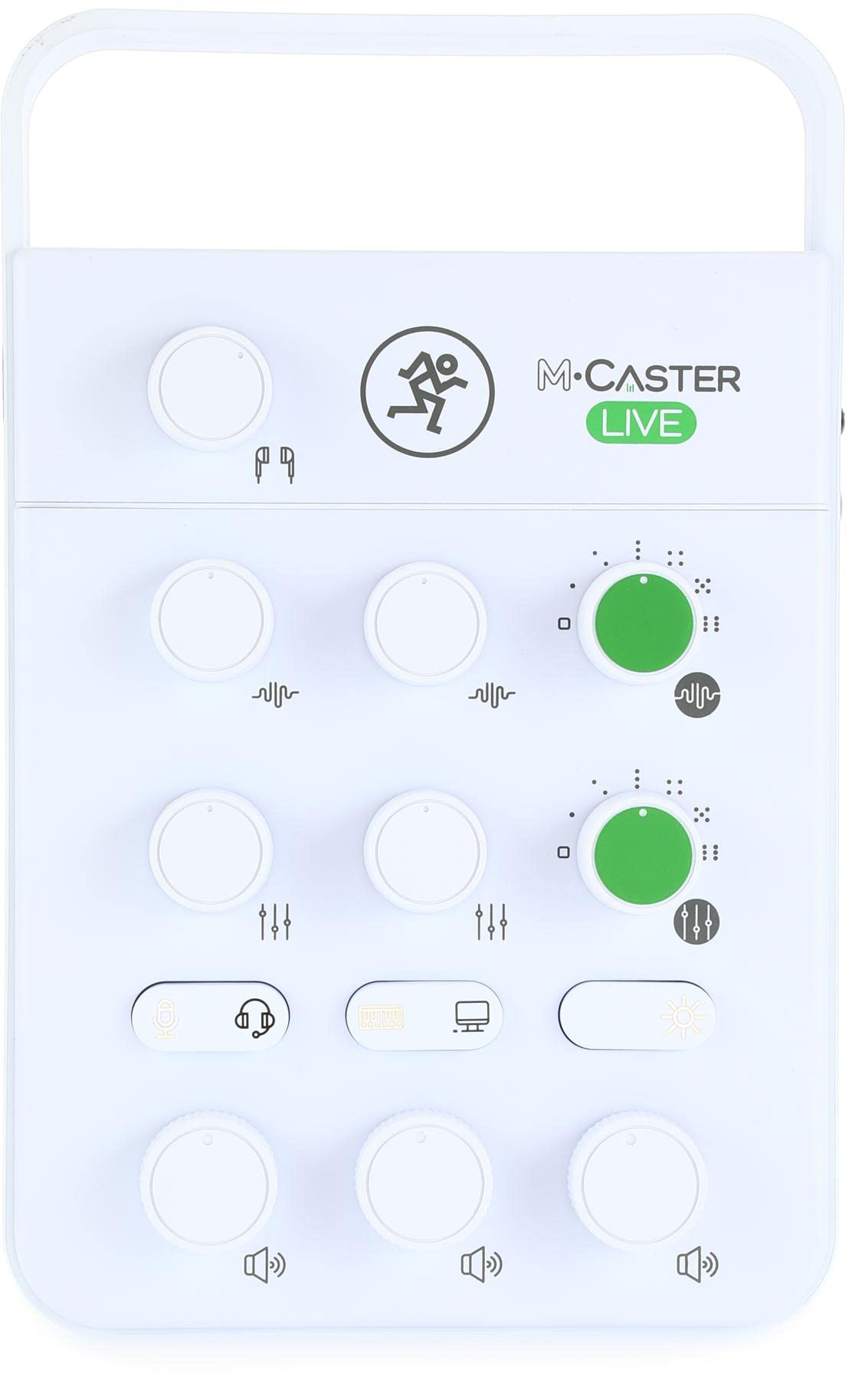 Mackie M-Caster Live Portable Livestreaming Mixer - White | Compact Audio Mixer for Podcasting, Gaming & Music Streaming | Perfect for Home Studios & Live Events