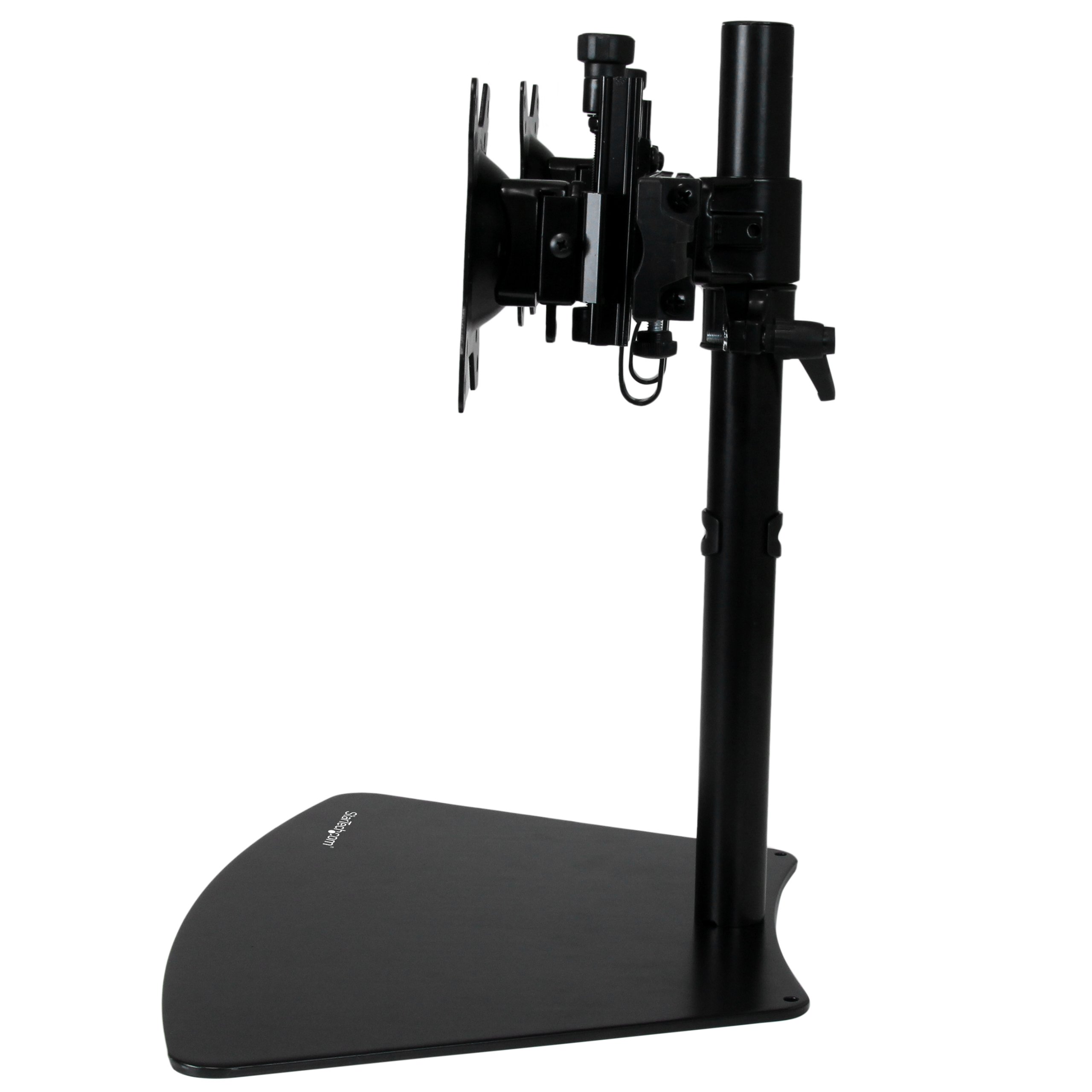 StarTech.com Dual Monitor Stand for 12'' to 24'' Screens - Adjustable VESA Mount with Low Profile Base - Horizontal Desk Mount for Home & Office (ARMBARDUO) | Perfect for Workspace Setup, Gaming & Productivity