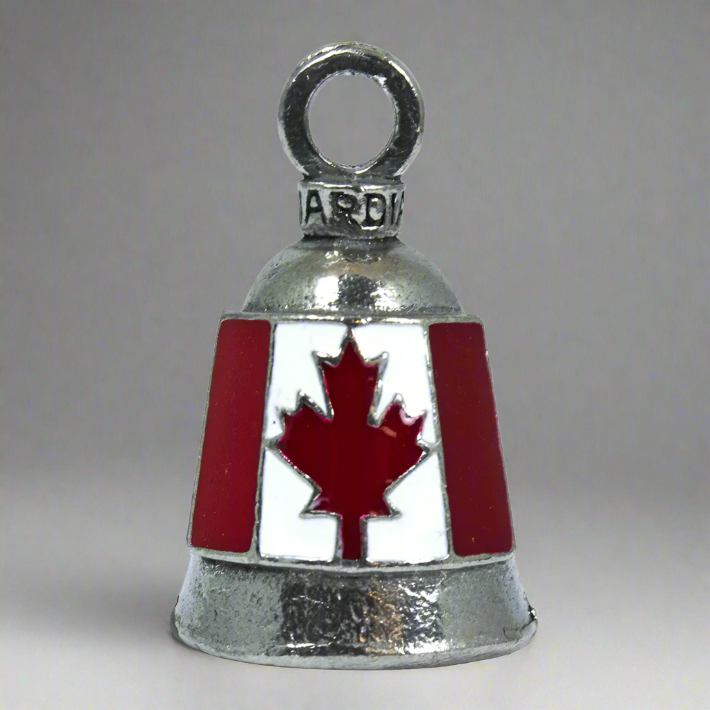 Open Road Canada Flag Motorcycle Guardian Bell - Protective Ride Charm for Harley, Cruiser & Biker Gifts - Ideal for Road Trips & Motorcycle Accessories