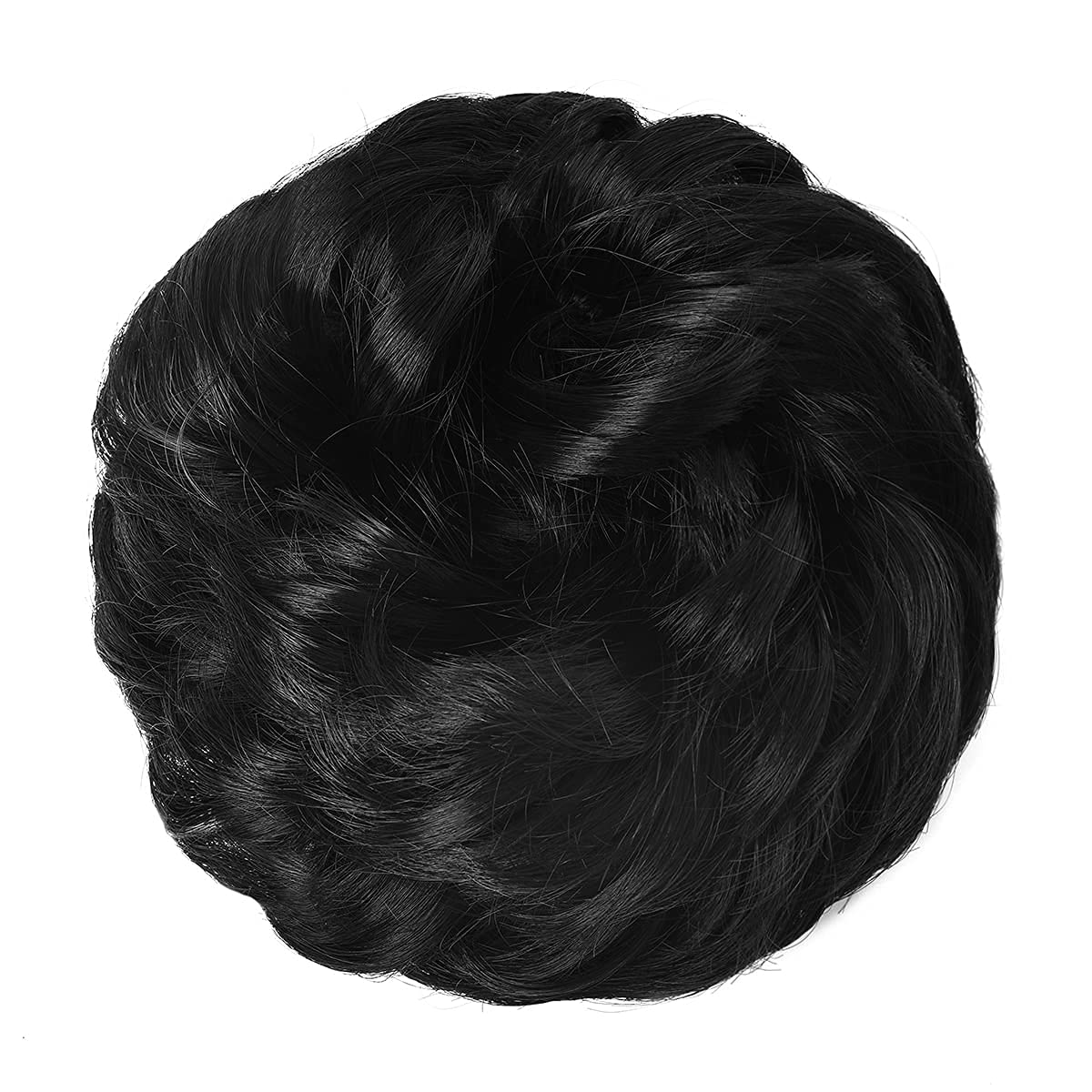 Messy Bun Hair Extensions for Women - Curly Updo Hairpiece with Scrunchie | Perfect for Parties, Weddings & Everyday Styling