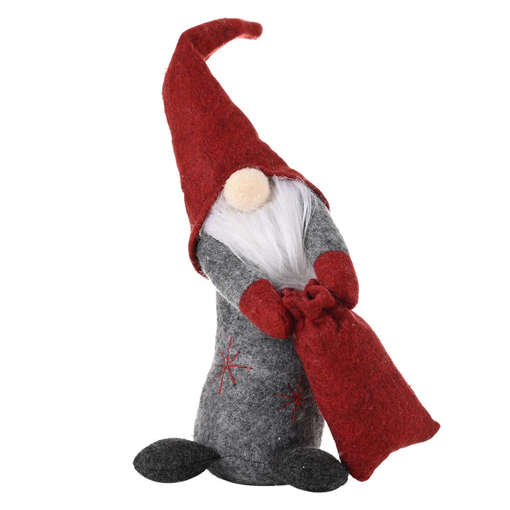 Santa Doll Christmas Decoration - Holiday Home Decor for Christmas Tree, Gift, Party & Birthday - Festive Cloth Ornament for Xmas Vacation & Seasonal Celebrations