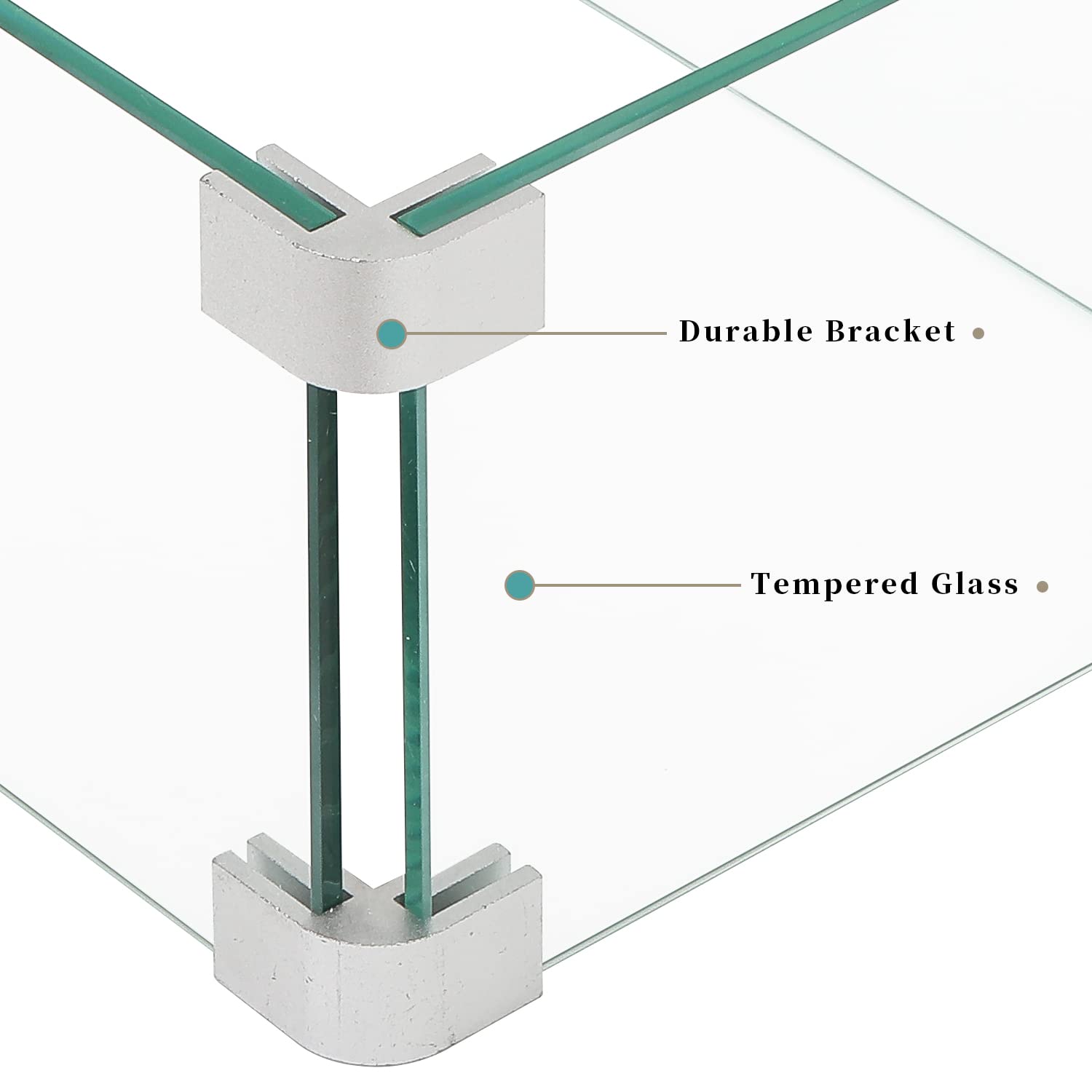 30x8x5.5 Inch Rectangle Fire Table Glass Wind Guard - Tempered Glass Flame Shield for Fire Pit Burner Pans | Outdoor Patio, Backyard, Camping & Deck Heating Solution