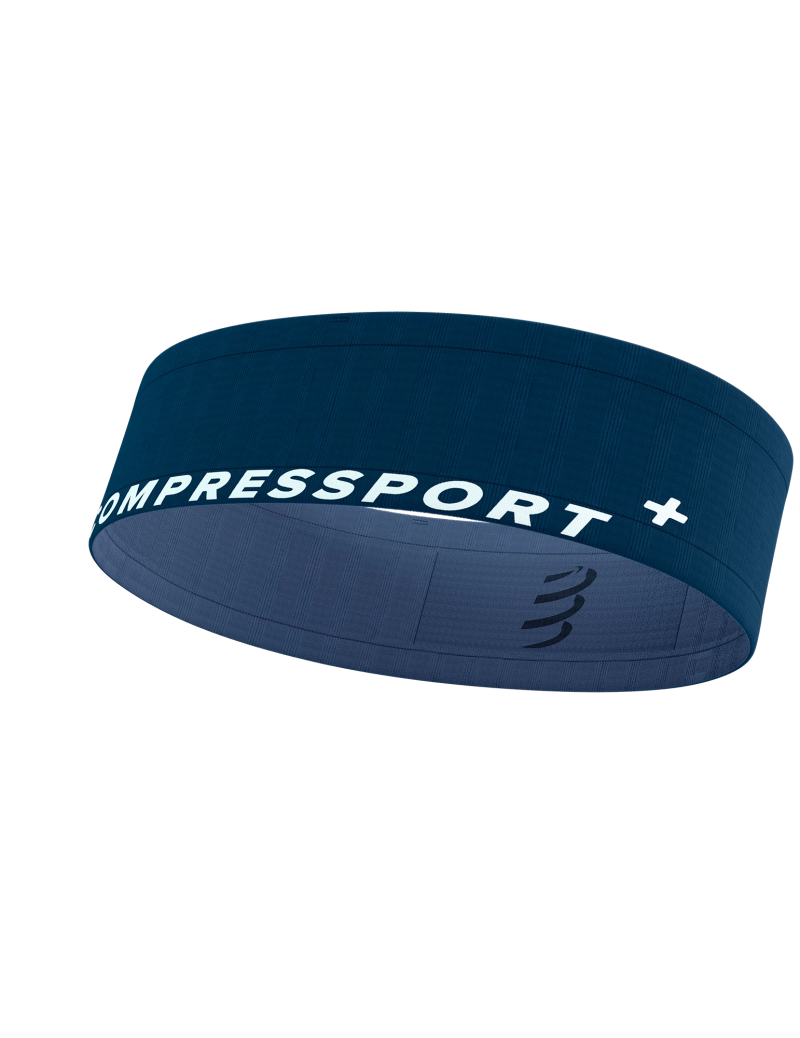 Compressport Unisex Running Belt - Lightweight & Adjustable Waist Pack for Phone & Essentials - Perfect for Jogging, Hiking & Travel (Blue/Indigo)