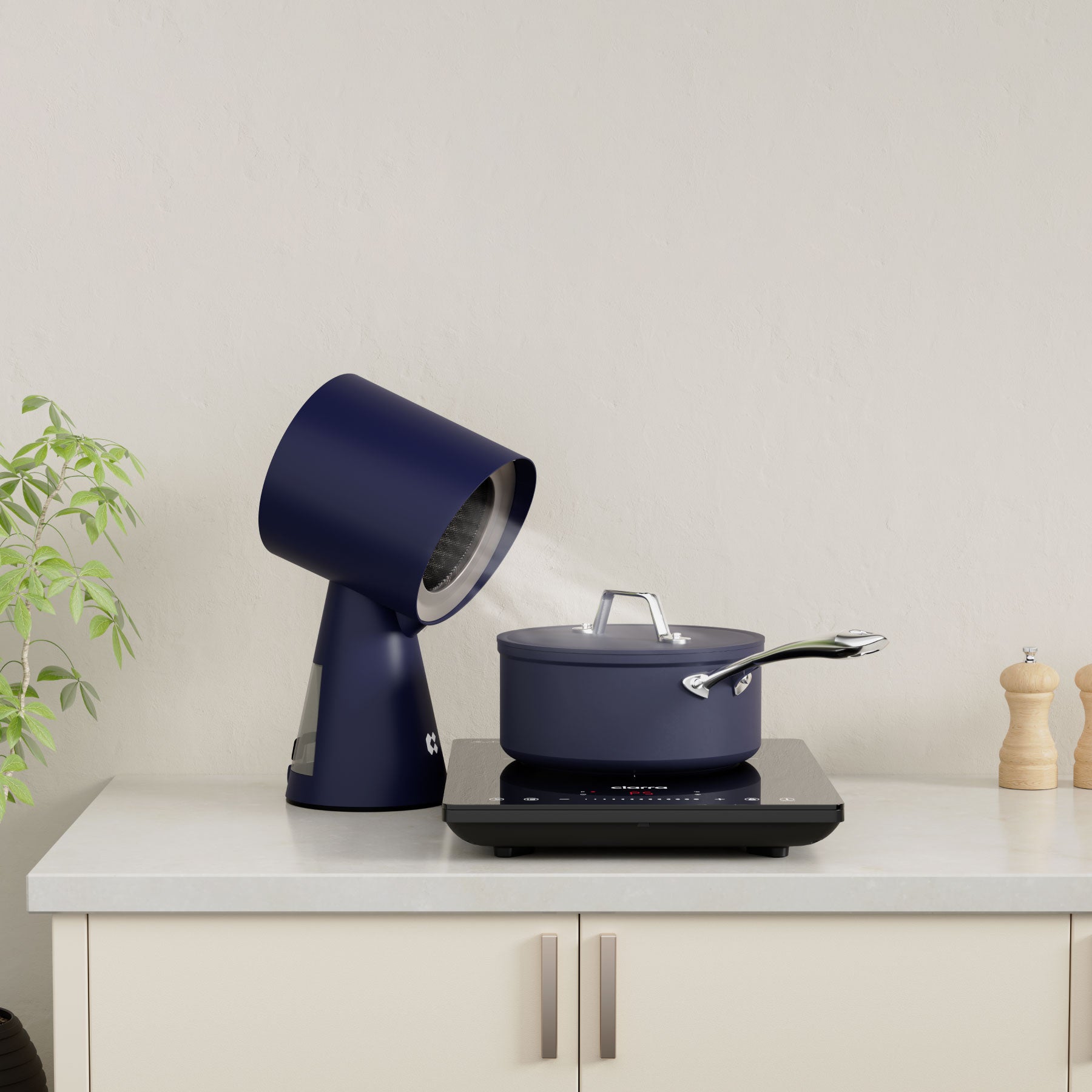 Ciarra Beyond Cookware Mini Duo Set - Midnight Dream Nonstick Ceramic Coating | Perfect for Small Kitchens & Dorm Cooking | Healthy Frying, Sauteing & Baking