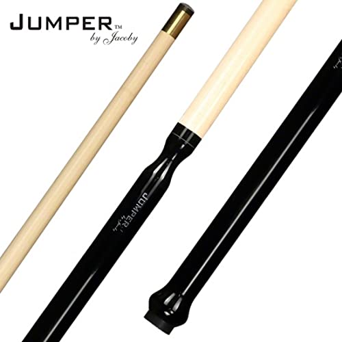 Jacoby Jumper Jump Pool Cue Stick - 13mm Hard Maple Shaft with 9oz Weight - Black Stain Finish for Professional Billiards Players | Perfect for Breaking Shots and Jump Shots in Pool Tournaments