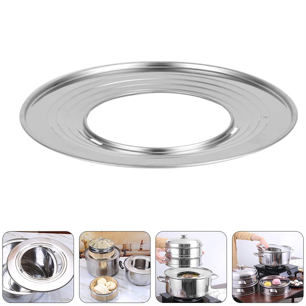 DOITOOL Stainless Steel Steamer Insert for Rice Cooker & Pot - Chinese Cooking Steaming Rack with Ring - Perfect for Dumplings, Vegetables & Seafood