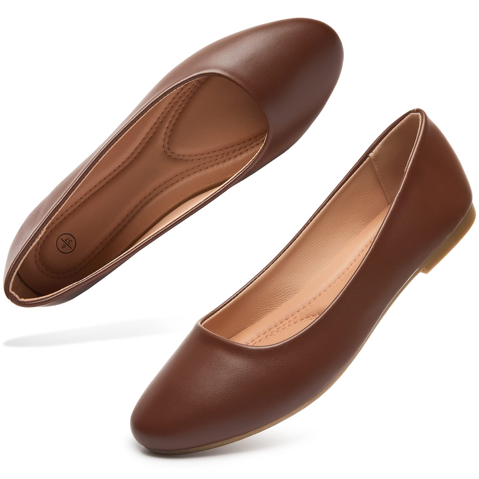 **Hash Bubbie Women's Ballet Flats - Comfortable PU Leather Slip-On Dress Shoes for Women | Perfect for Work, Parties & Casual Wear**