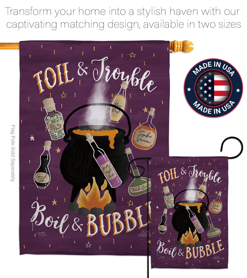 Breeze Decor Halloween Flag 28x40in - Fall Vertical House Decor for Outdoor