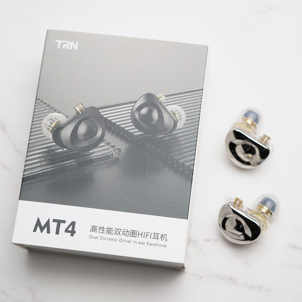 TRN MT4 High Performance Dual Dynamic HiFi In-Ear Monitors - Professional Studio Earphones for Audiophiles, Musicians & Gamers - Perfect for Recording, Mixing & Gaming Sessions