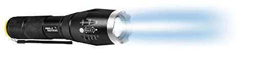 Pro-4 Tactical 300 Lumens Black LED Flashlight with AAA Battery (Pack of 12) - Compact & Durable for Camping, Hiking, Emergency & Outdoor Adventures