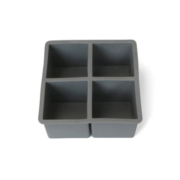 Cocktail Kingdom Flexible Silicone Ice Cube Tray - 4 Unique Shapes, 2.5 Inch Large Cubes for Whiskey, Cocktails & Home Bar Use