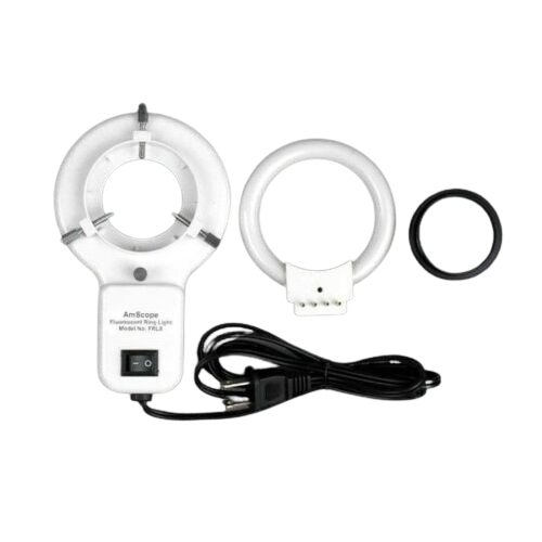 Amscope SM-4BZ-FRL 3.5X-90X Binocular Stereo Boom Microscope with LED Ring Light for Electronics Repair, Jewelry Inspection & Scientific Research - New