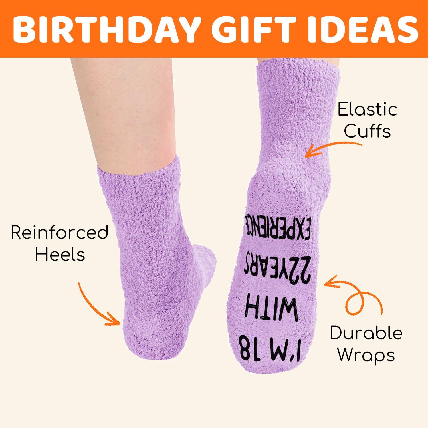 HappyPop Birthday Gifts for Women Age 30-40 - Funny & Comfortable Socks for Middle Aged Women | Perfect Gift for Mom, Wife, Sister | Great for Parties, Relaxing at Home & Special Occasions